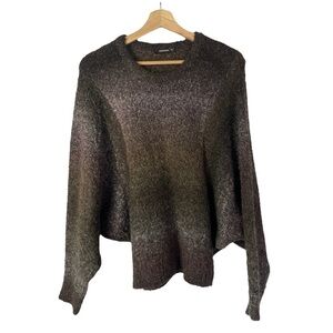 Boutique Kerisma Brown Knit Batwing Crewneck Pullover Sweater M